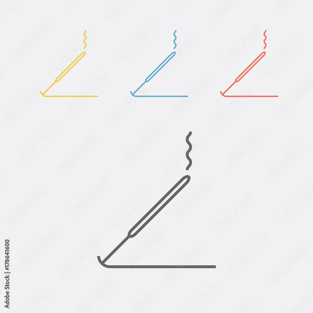 Incense sticks line icon. Vector illustration. Incense sticks line icon. Vector illustration.