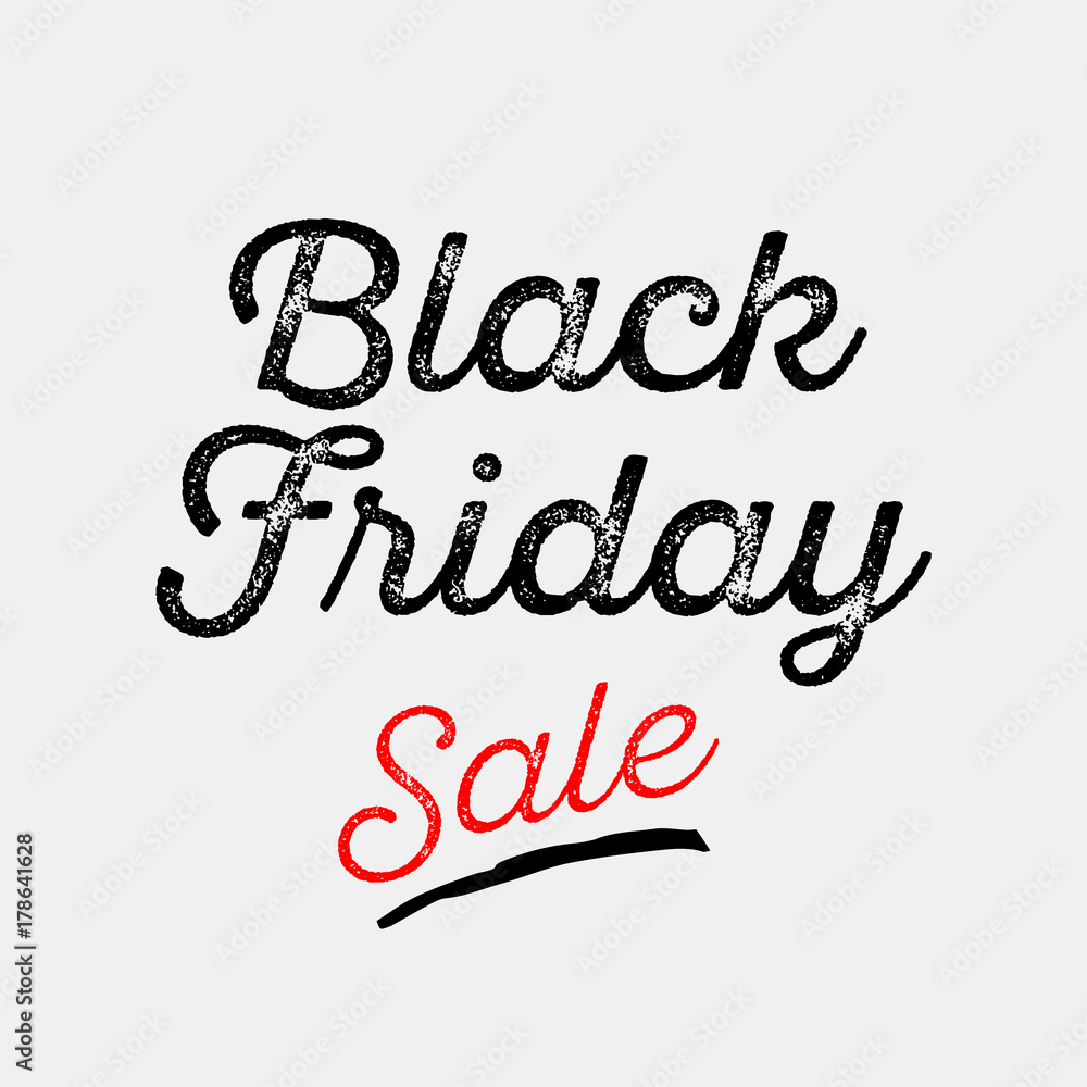 Black Friday selling flyer. Poster, banner, vector card offer scratched letters on gray background with design stroke Black Friday selling flyer. Poster, banner, vector card offer scratched letters on gray background with design stroke