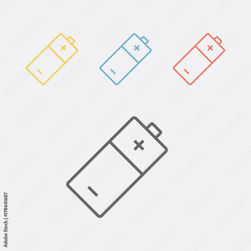 Battery line icon. Vector illustration Battery line icon. Vector illustration