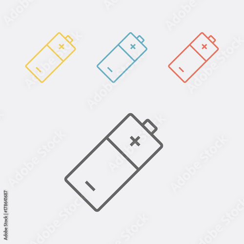 Battery line icon. Vector illustration