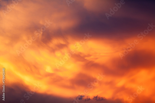 Tropical Storm Cloud Sunset Detail