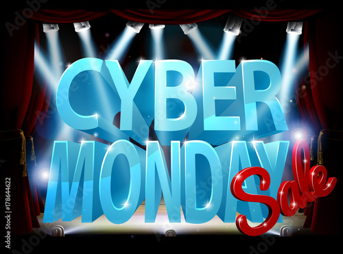 Cyber Monday Stage Sale Sign