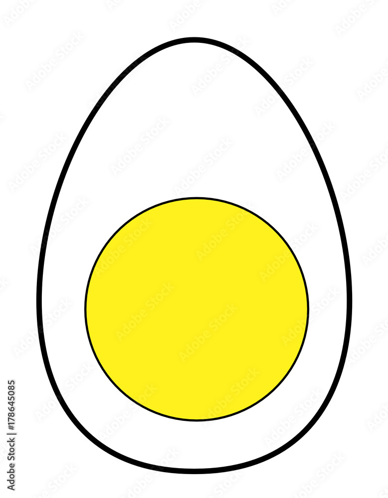 ゆで卵(色)