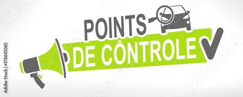 points de contrôle voiture sur mégaphone