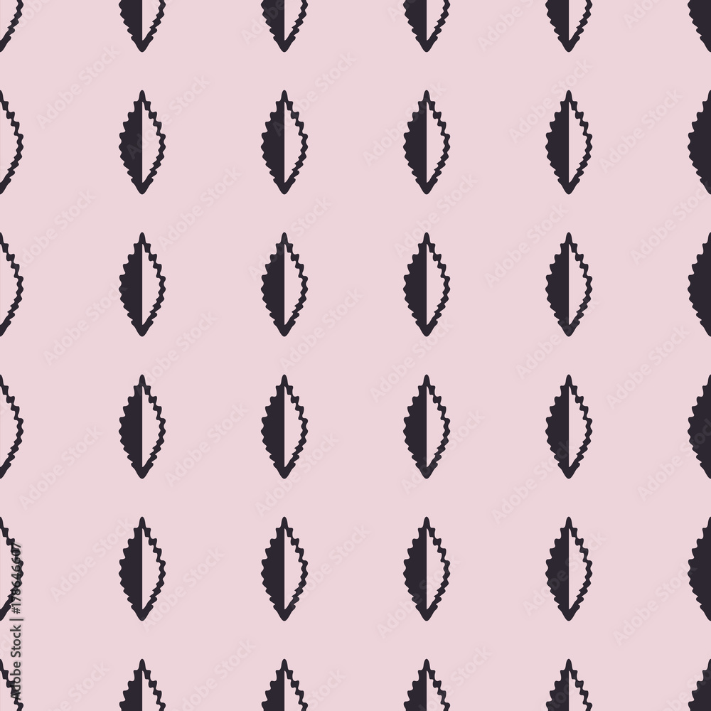 Fototapeta premium Leaves vector illustration on a seamless pattern background