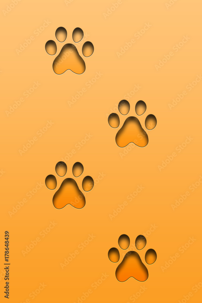 Fototapeta premium 犬の足跡