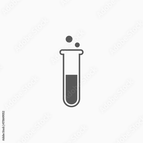 test tube icon, laboratory vector