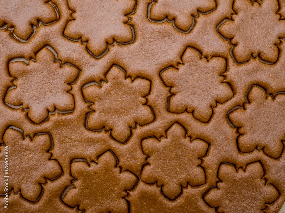 Christmas baking. Making gingerbread christmas cookies. Christmas concept.