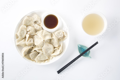Top View Of Chinese Dumplings.