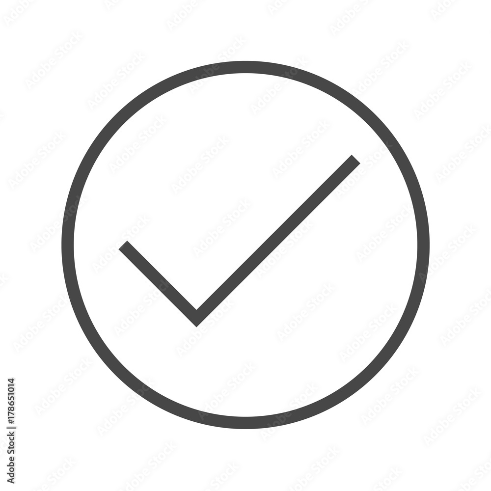 Check Mark Thin Line Vector Icon. Flat icon isolated on the white background. Editable EPS file. Vector illustration. Check Mark Thin Line Vector Icon. Flat icon isolated on the white background. Editable EPS file. Vector illustration.