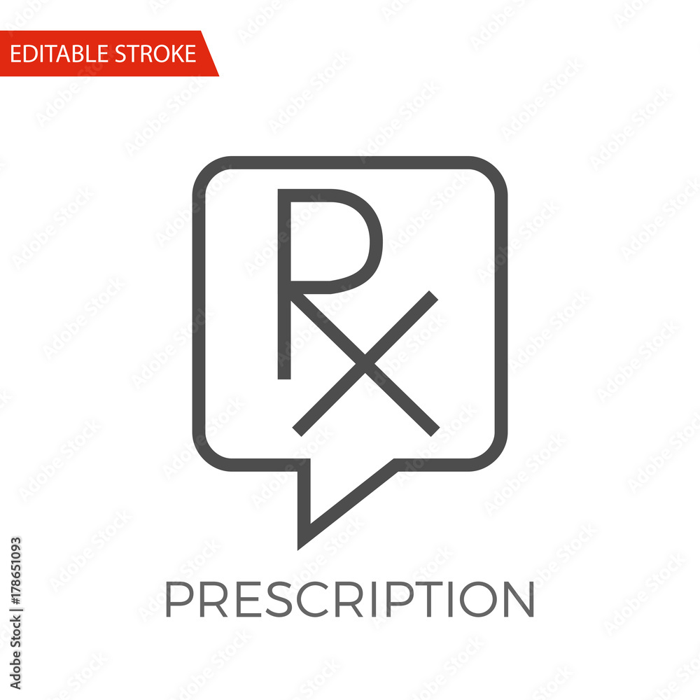 Prescription Vector Icon Prescription Vector Icon