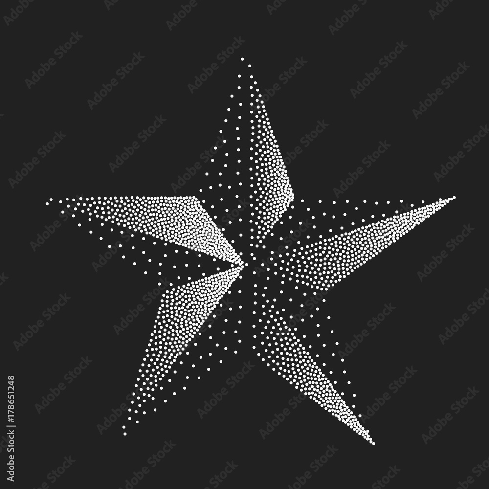 Obraz premium star. abstract symbol of holidays and Christmas. Vector