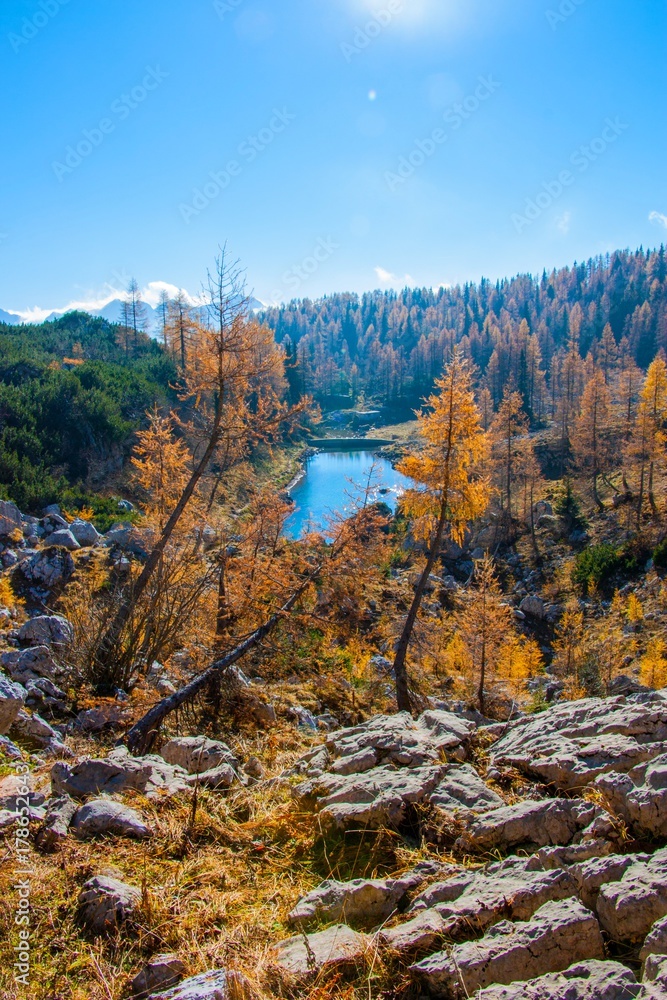 One of the Triglav Lakes Valley in autumn, Slovenia