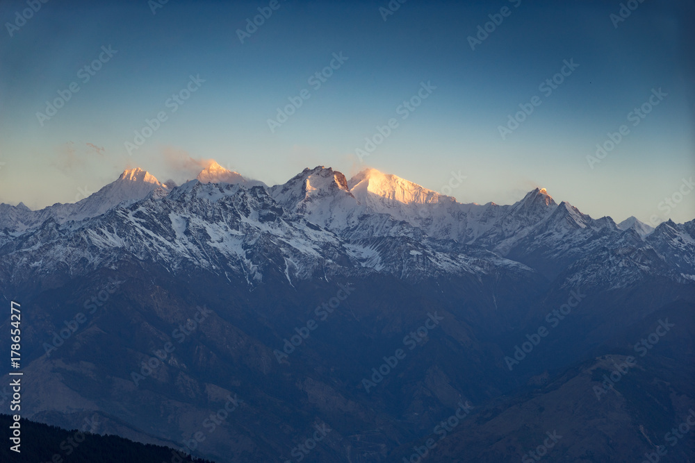 Sunrise in Nepal Himalaya