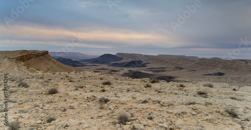 Desert panorama in Israel Ramon crater