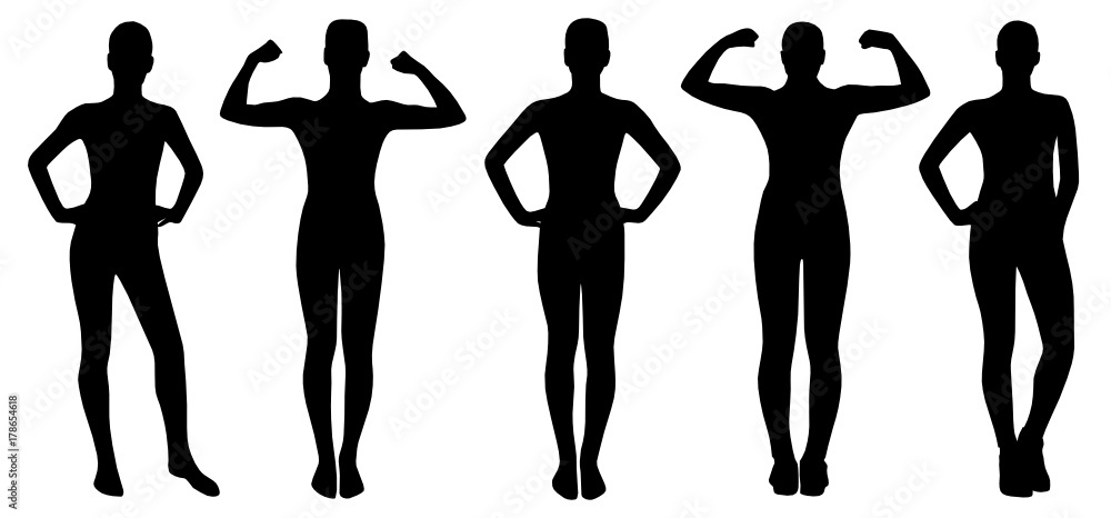 Fitness woman silhouette Fitness woman silhouette