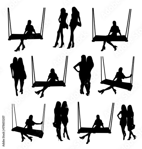 Woman silhouettes