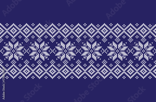 Winter festive Christmas knitted pattern woolen knitted