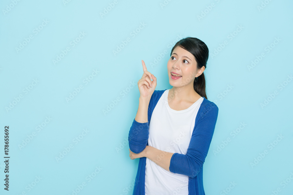 pretty beauty girl student having good idea pretty beauty girl student having good idea