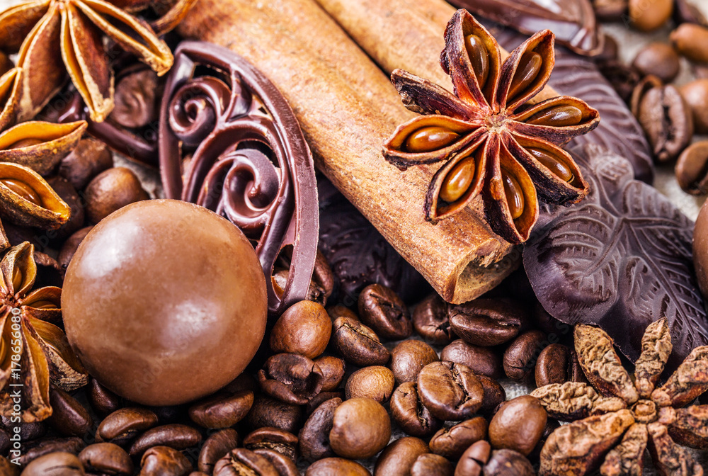 Various chocolate and anise Various chocolate and anise