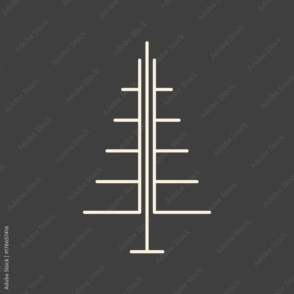 abstract minimalistic Christmas tree on grey background abstract minimalistic Christmas tree on grey background