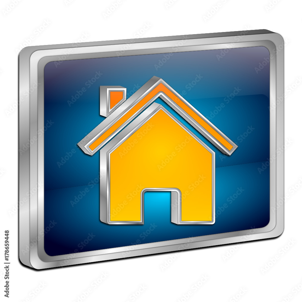 Home Button - 3D illustration Home Button - 3D illustration