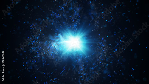 Blue particles bursts and f...