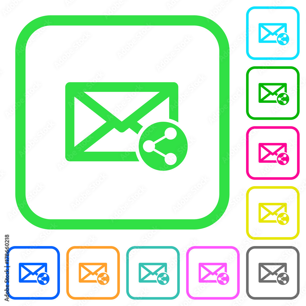 Share mail vivid colored flat icons icons Share mail vivid colored flat icons icons