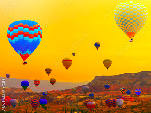 Cappadocia - balloon flight Mountain sunrise