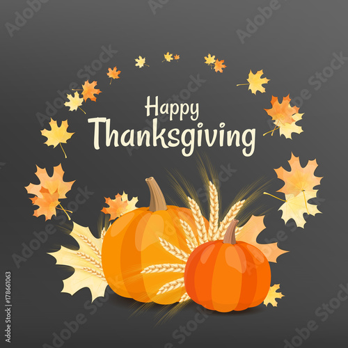 Vector illustration on the theme thanksgiving day. 
