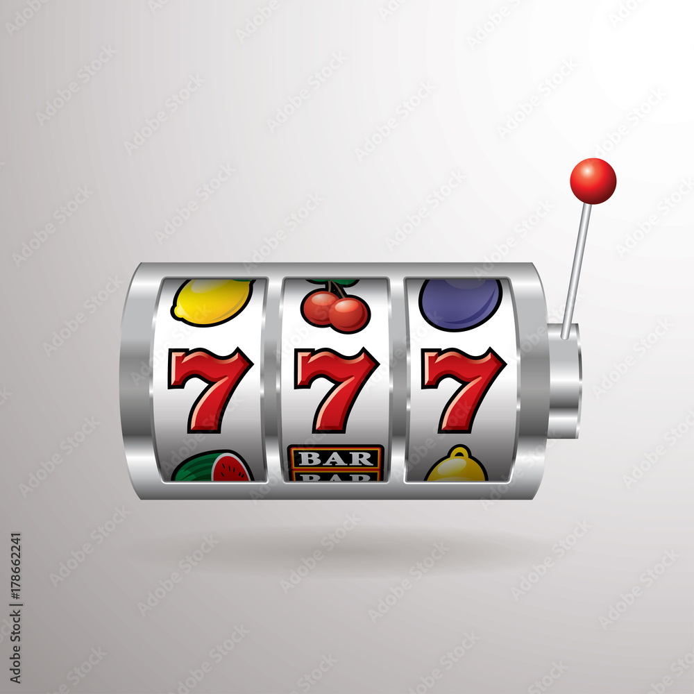 Naklejka premium slot machine silver