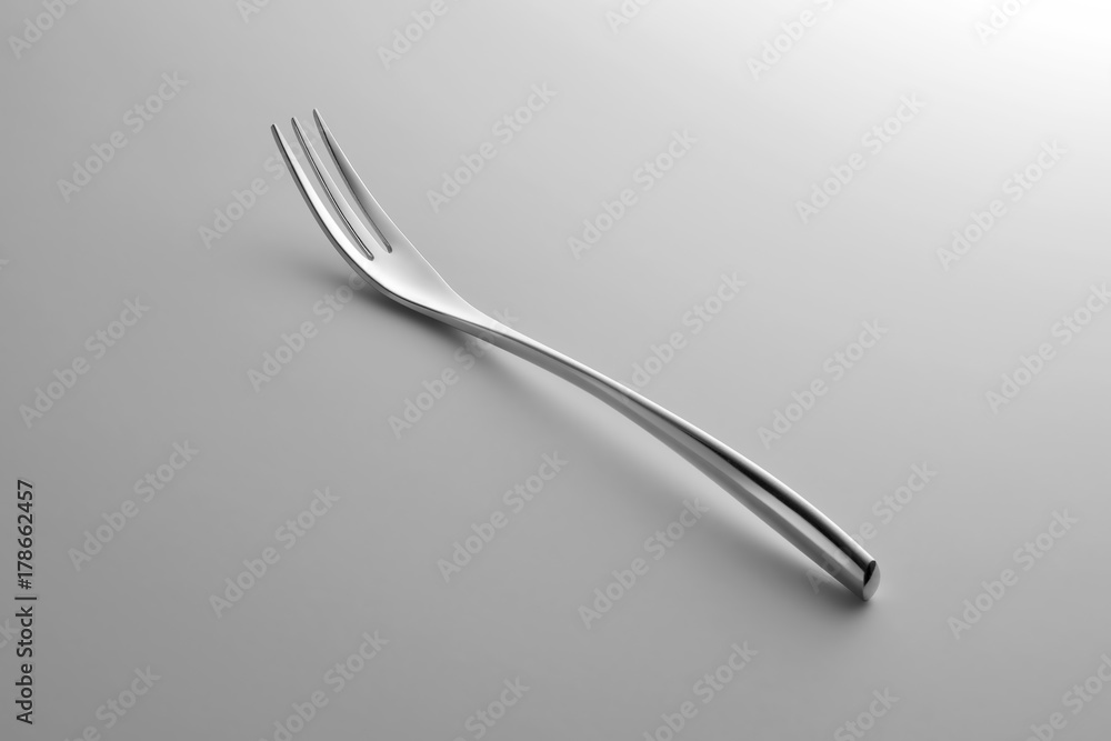 Steel fork isolated on white background Steel fork isolated on white background