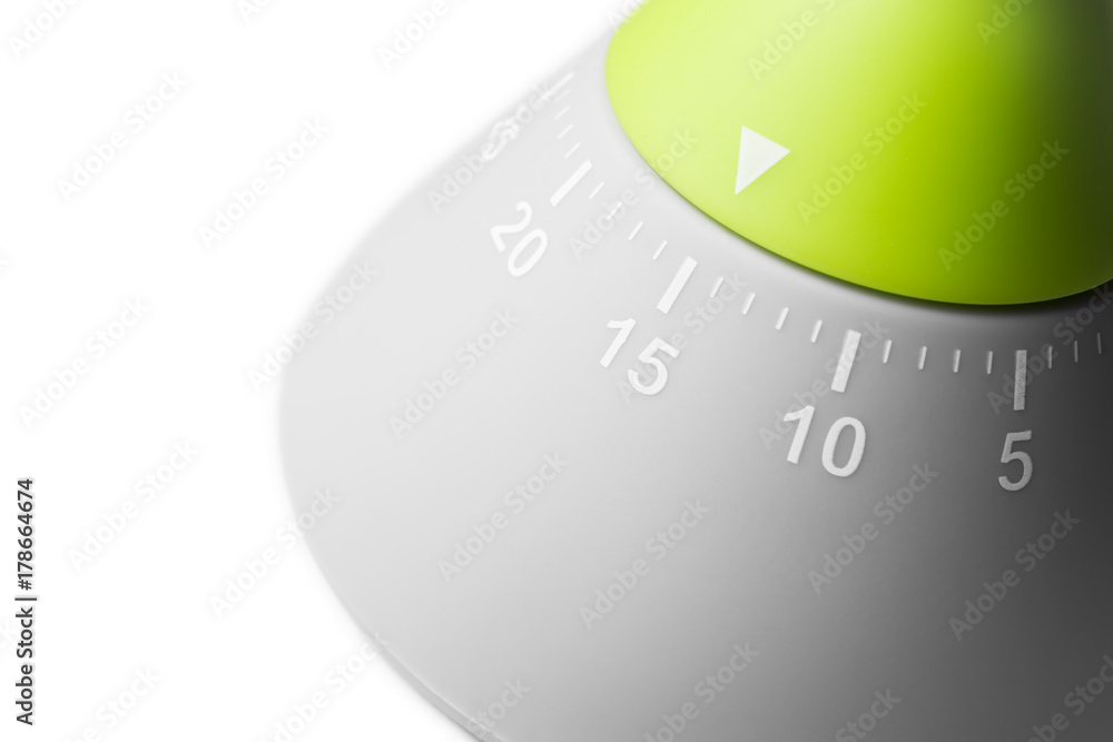 15 Minutes - Analog Kitchen Egg Timer Isolated On White Background Stock Adobe Stock