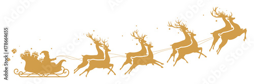 Santa sleigh vector illustration isolated