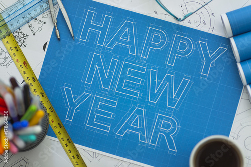 Happy new year blueprint