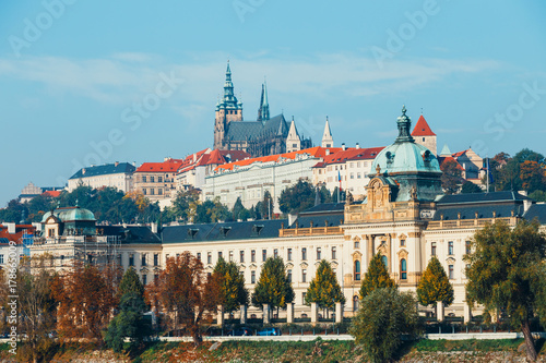 Historical center of Prague with castle, Hradcany, Czech Republic