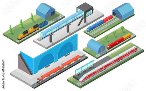 Isometric Railway Transport Concept