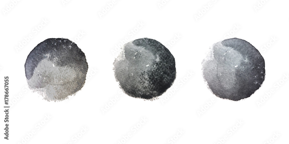 Black watercolor stains Black watercolor stains