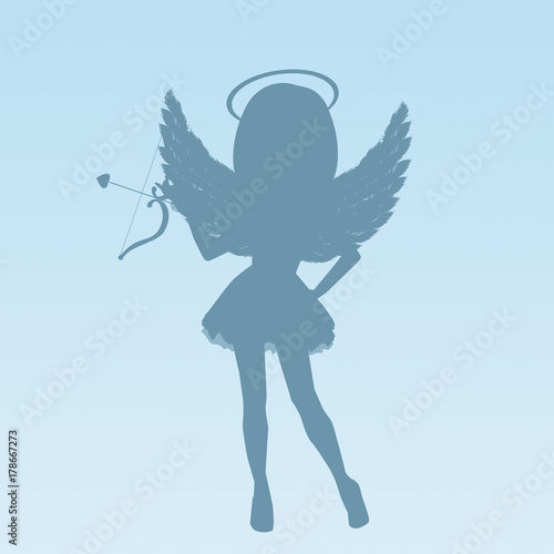 girl angel silhouette