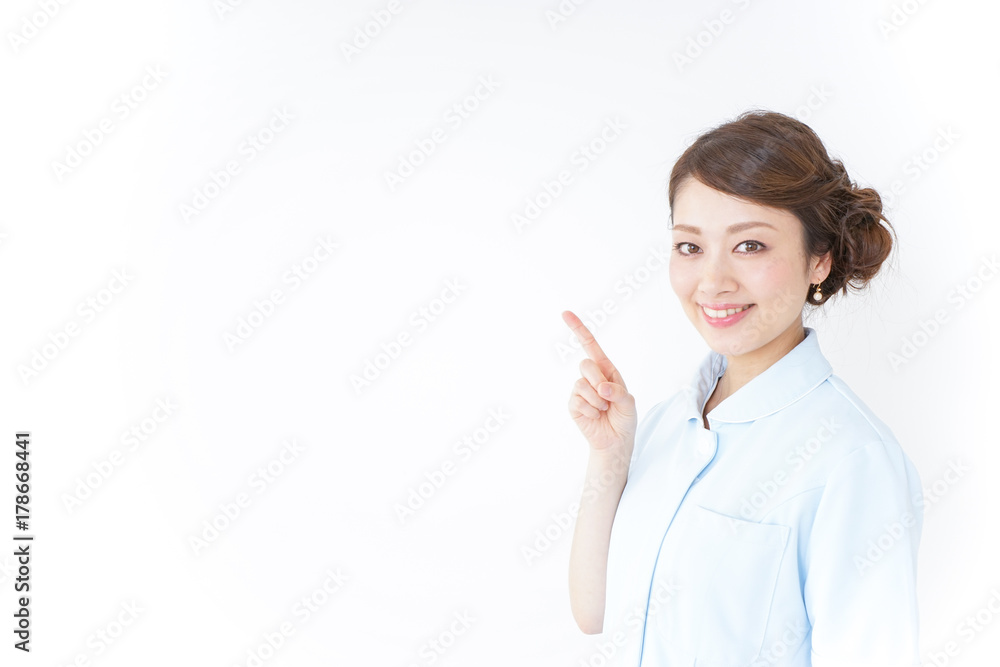 nurse pointing to something nurse pointing to something