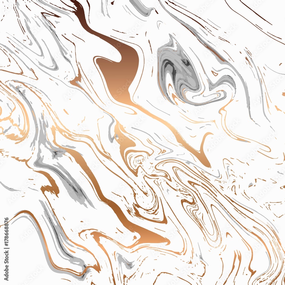 Liquid marble texture design, colorful marbling surface, black and white with gold, vibrant abstract paint design, vector