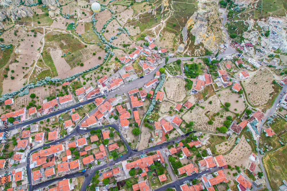 Turkey, the town of Goreme, a top view