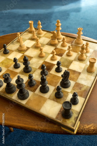 chess, chessboard, wood chess pieces