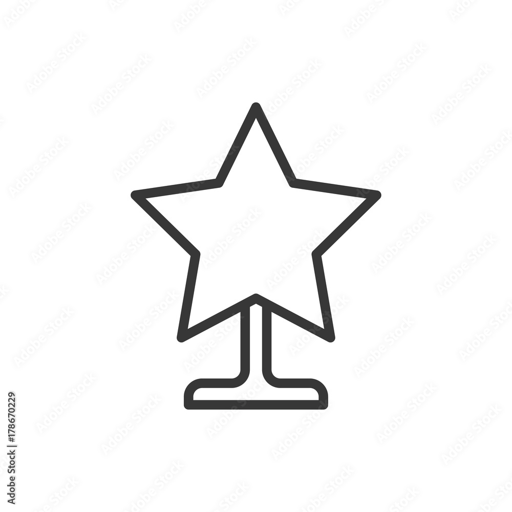 Christmas star thin line icon. New Year celebration outline decorated pictogram. Xmas winter element. Vector simple flat linear design. Logo illustration. Silhouette symbols. Christmas tree toy star. Christmas star thin line icon. New Year celebration outline decorated pictogram. Xmas winter element. Vector simple flat linear design. Logo illustration. Silhouette symbols. Christmas tree toy star.