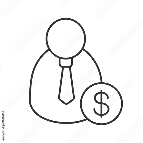 Staff hiring linear icon