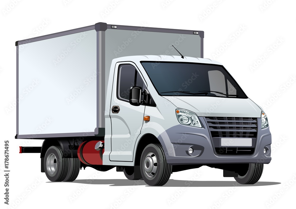 Vector truck template isolated on white Vector truck template isolated on white