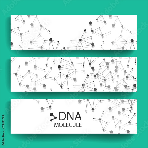 Creative thematic brochures. Dna. Molecules photo