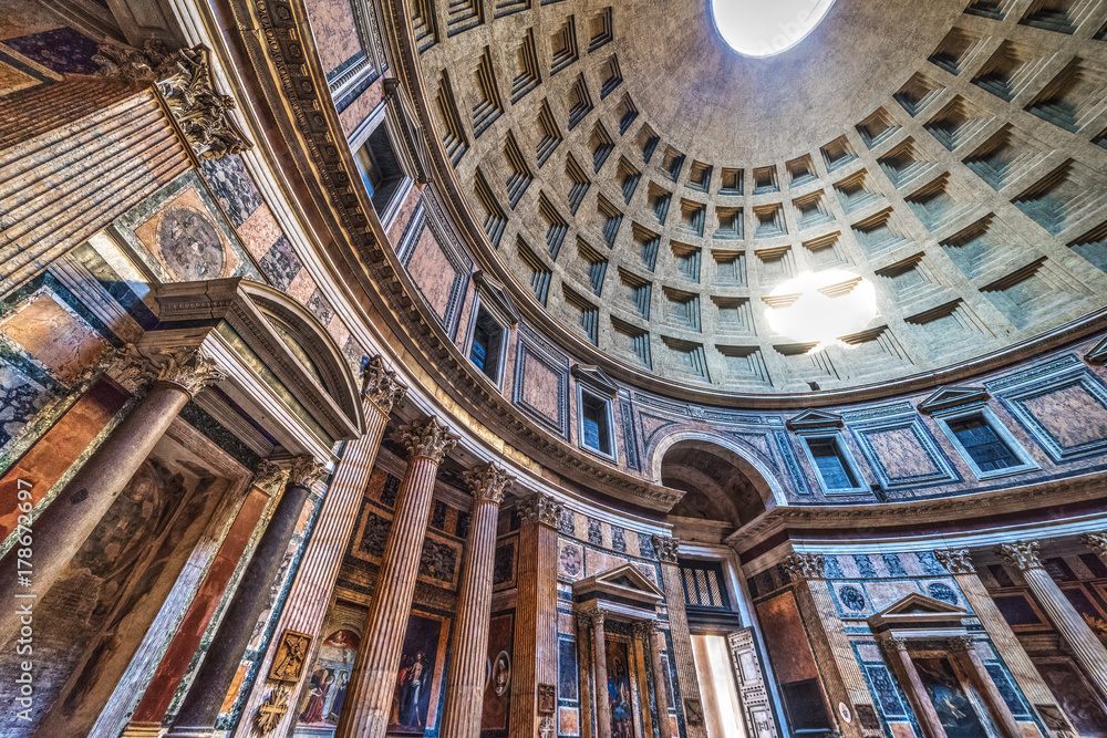 Interior view of world famous Pantheon