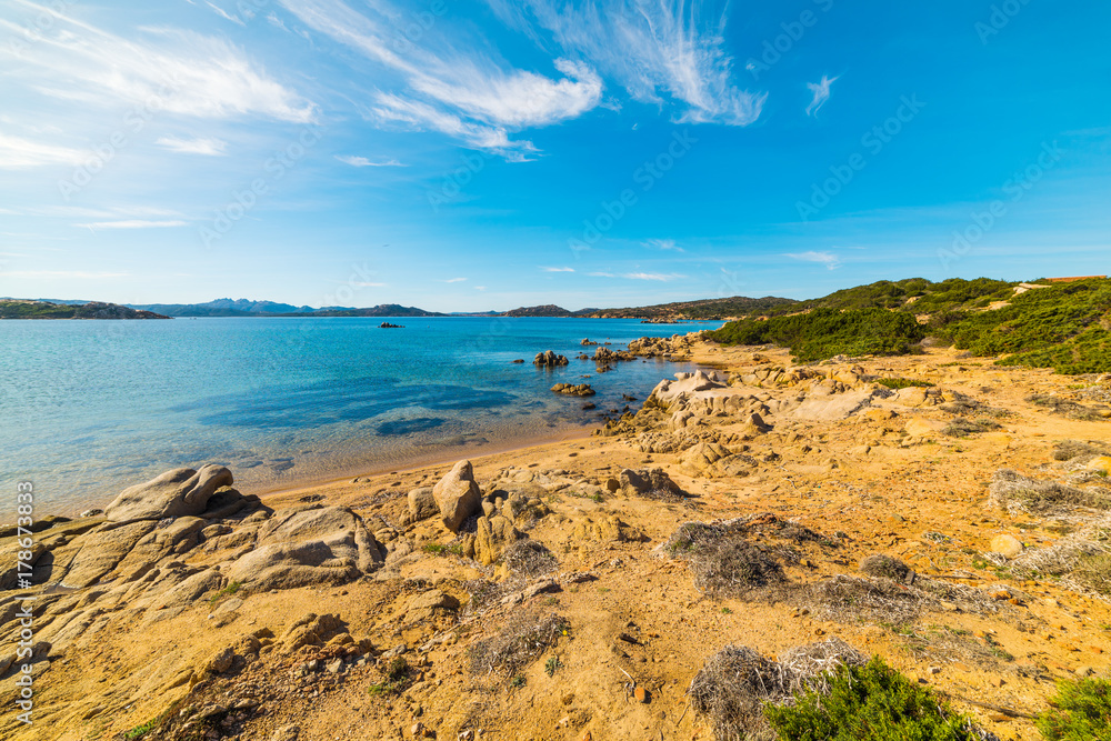 Obraz premium Rocky shore in Caprera island