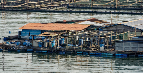 Photography Floating fish farm